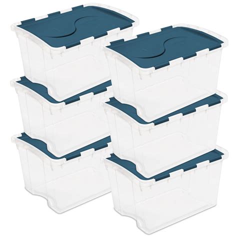 storage boxes with hinged lids